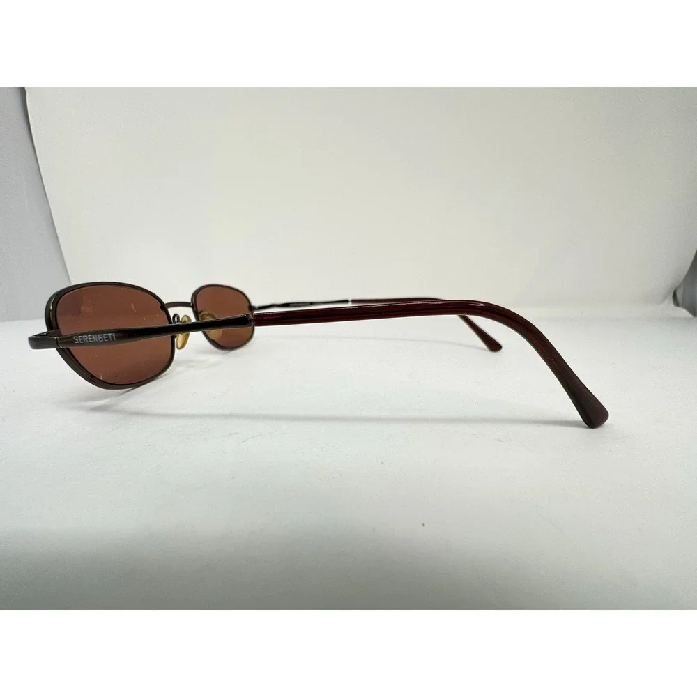 Vintage Serengeti Tradewind 6469 Sunglasses Shiny Henna Brown Drivers Glass Case